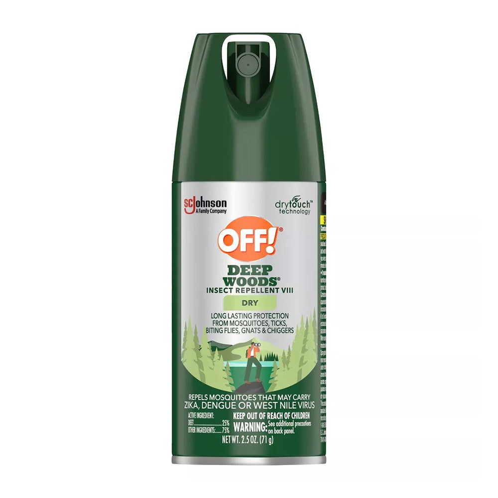 Off Deep Woods Dry Aerosol Insect Repellent VIII, 2.5 Oz